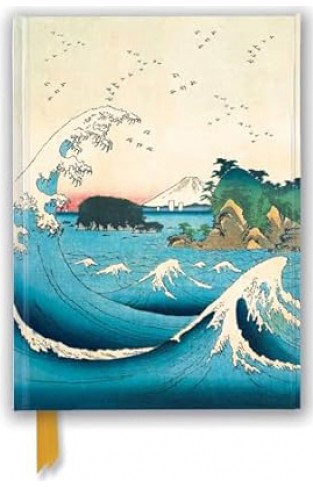 Hiroshige II The Seven Mile Beach in Sagami Province Foiled Journal Flame Tree Notebooks